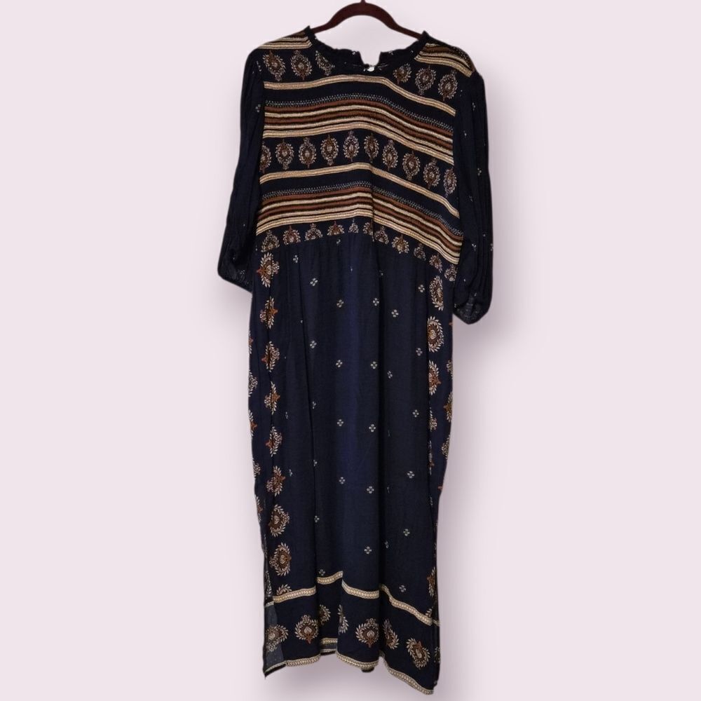 Matilda Jane Good Hart GH Yellowstone Geo Print Midi Dress Womens XL | EUC